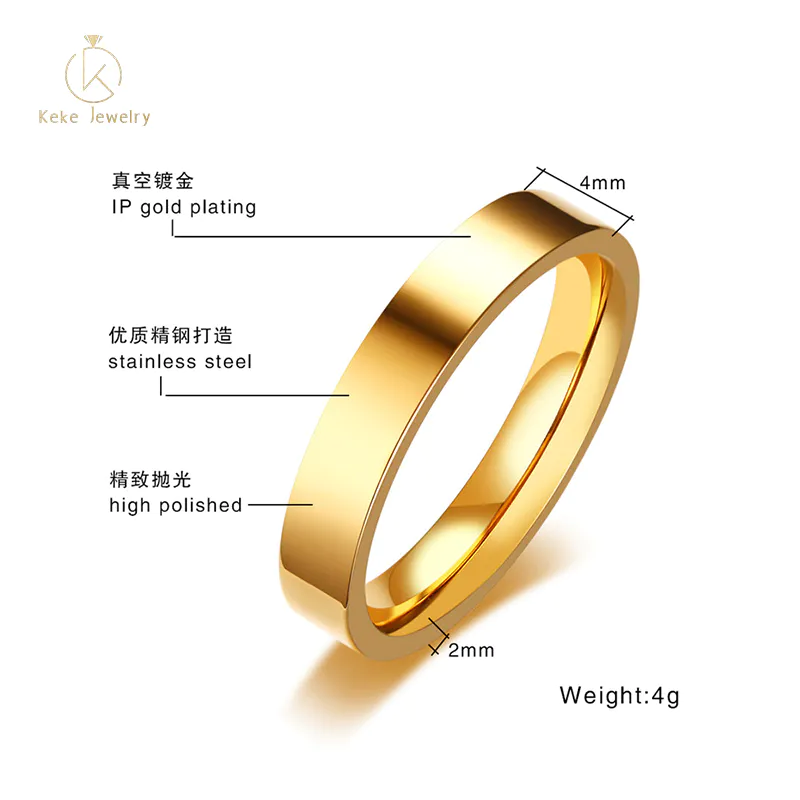 Factory Wholesale Basic models customized unisex stainless steel ring R-359