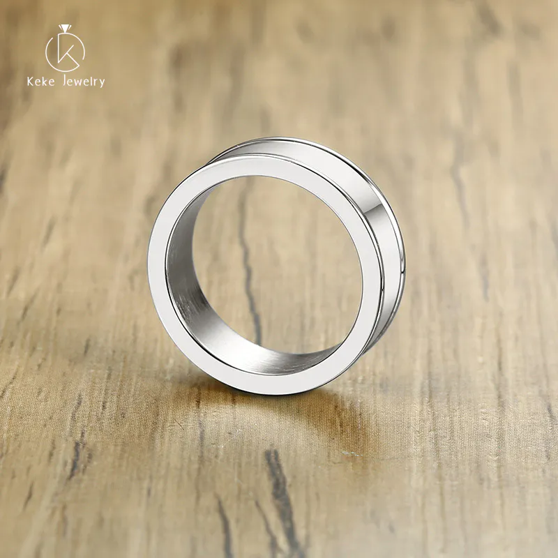 Korean new High Quality simple concave font men's ring R-043