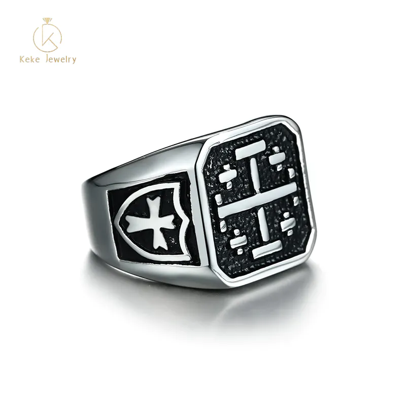 2021 New Products Ring Stainless Steel Cross Men's Ring RC-374