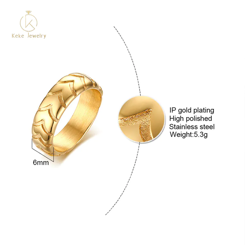 Wholesale Luxurious Design 925 Silver/Gold Tire Pattern Men's Ring RC451