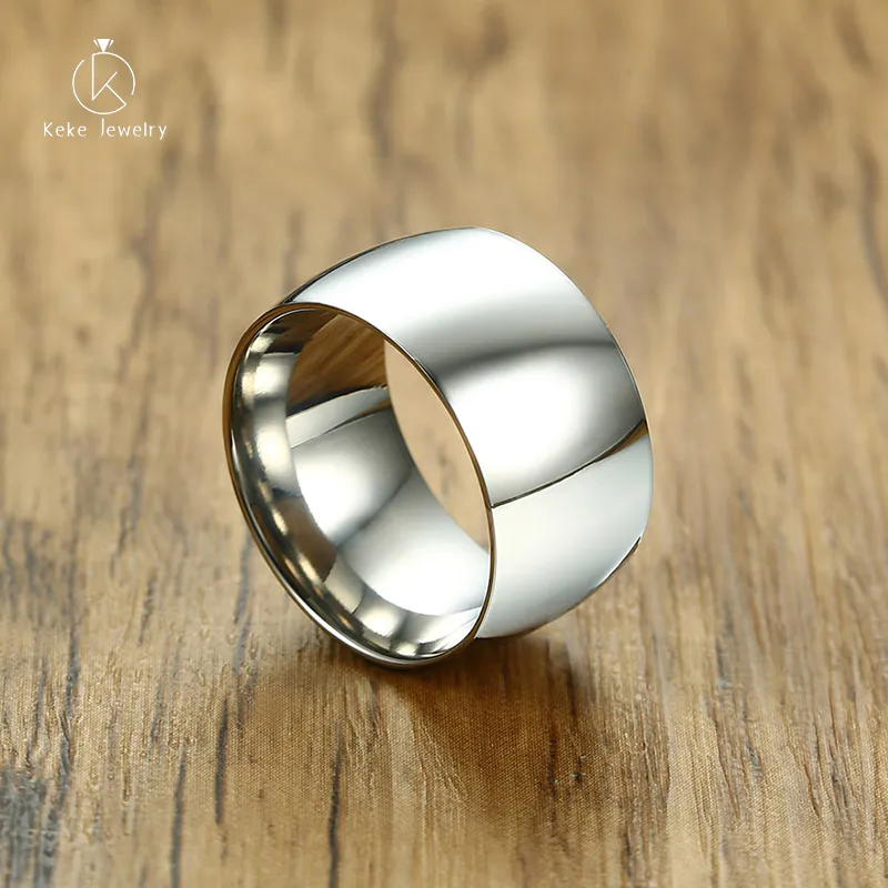 Wholesale All-match classic stainless steel light body can be engraved unisex ring R-373