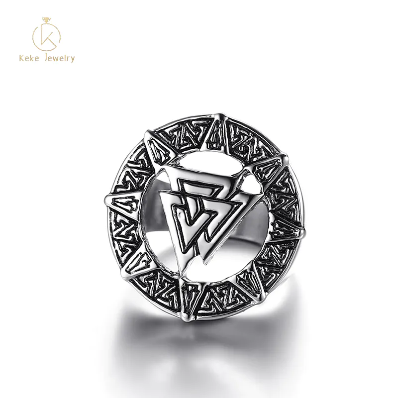 New Product European and American fashion men's stainless steel 25mm men's ring RC-375