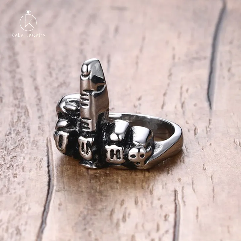 Hip-hop jewelry stainless steel retro creative men's ring jewelry RC-292