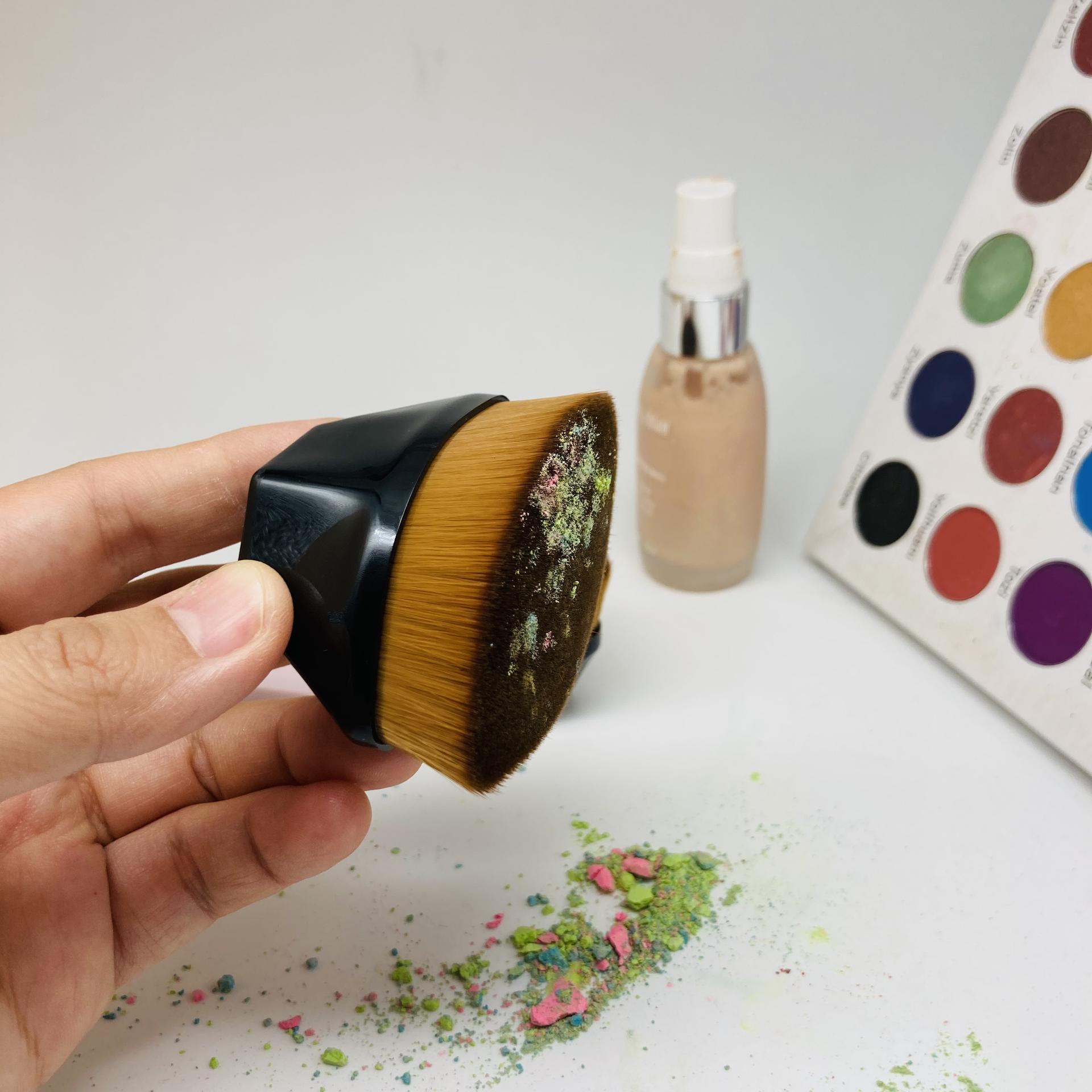 Vegan makeup brushes synthetic hair BB cream flat kabuki rhombic portable single makeup brush
