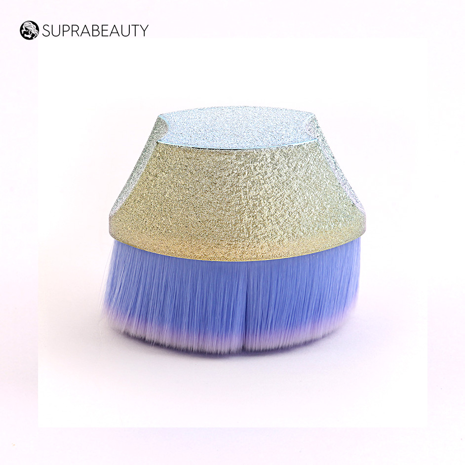 pennello per crema solare in polvere logo personalizzato singolo singolo pennello in polvere per trucco piatto morbido sciolto kabuki