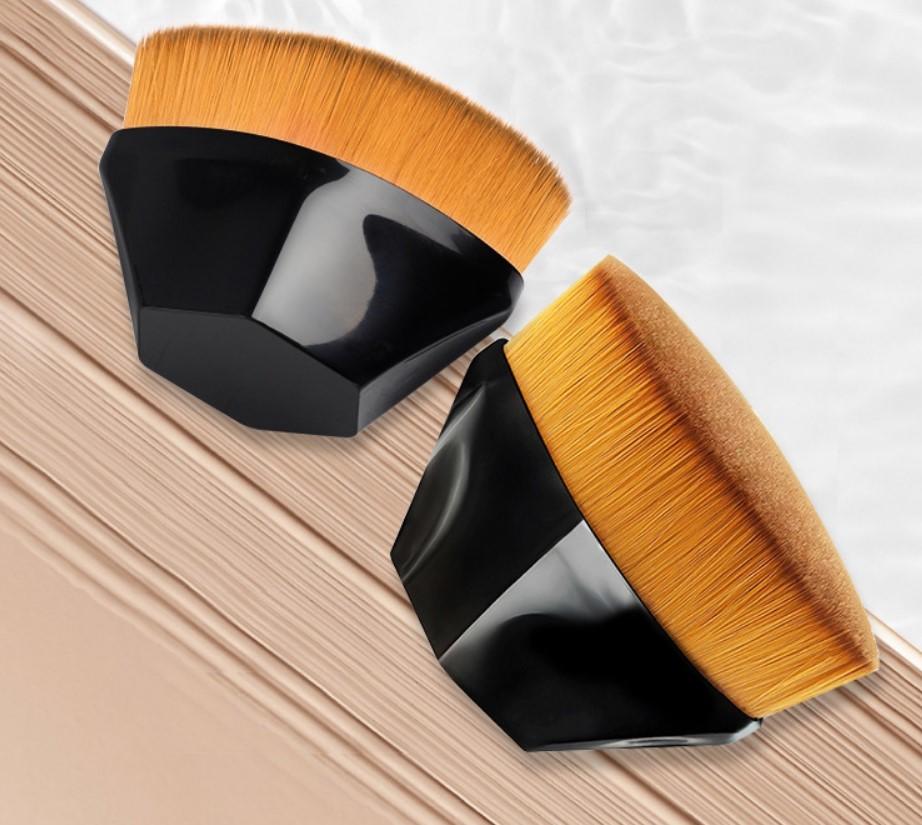 Synthetic hair private label beauty tools accessories petal shape foundation makeup kabuki brush