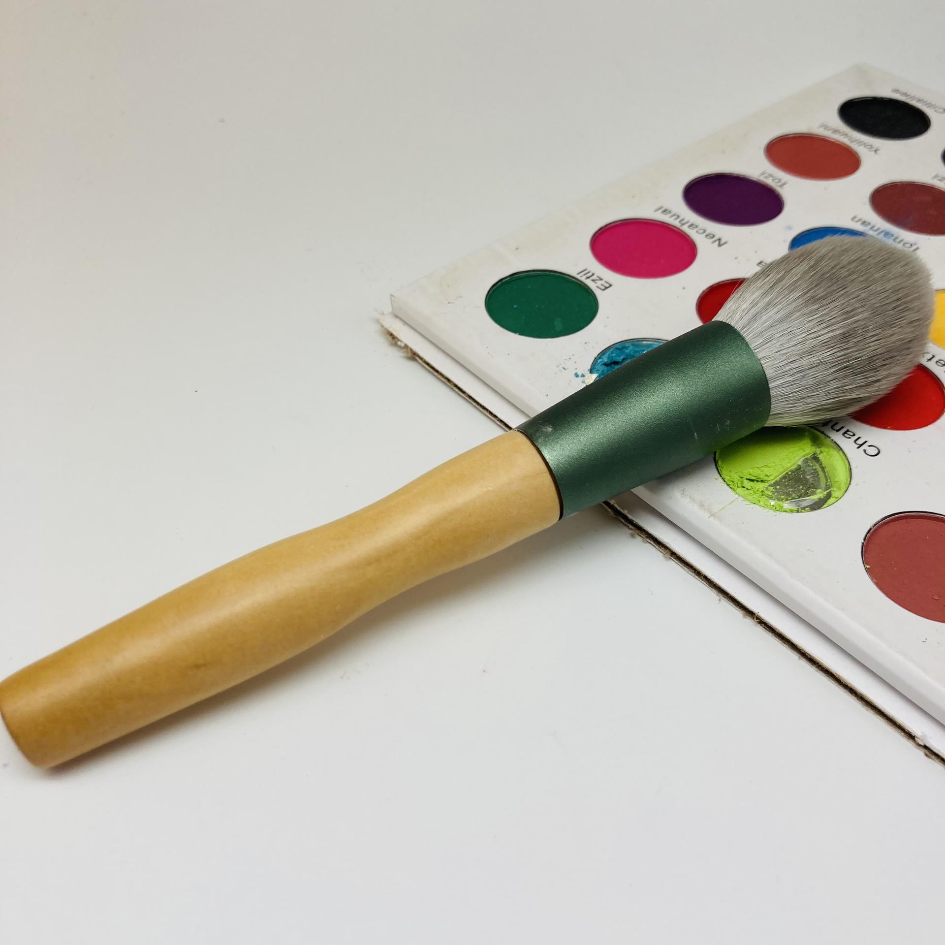 rose goldsingle bling angle black vegan kabuki makeup brush short colorful body foundation make up brush