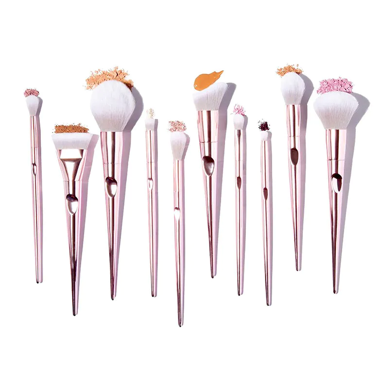 14 pièces pinceau de maquillage personnalisé chaud kawaii ensemble de pinceaux de maquillage professionnel pour le visage