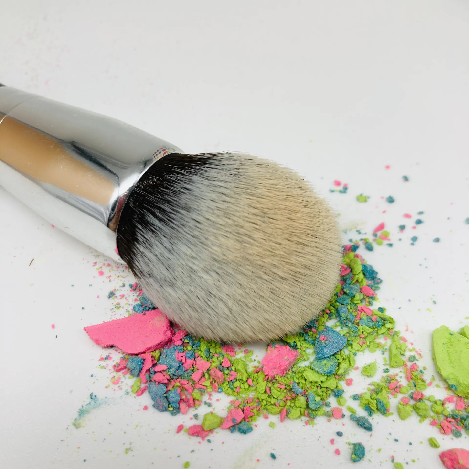Double sided make up brush kabuki powder brush set custom logo nylon make up brushes vegan