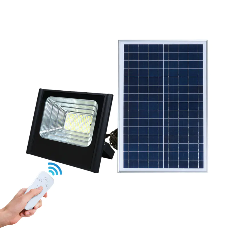 ALLTOP High quality large capacity battery remote control ip66 outdoor SMD 50w 100w 150w 200w solar led flood light
