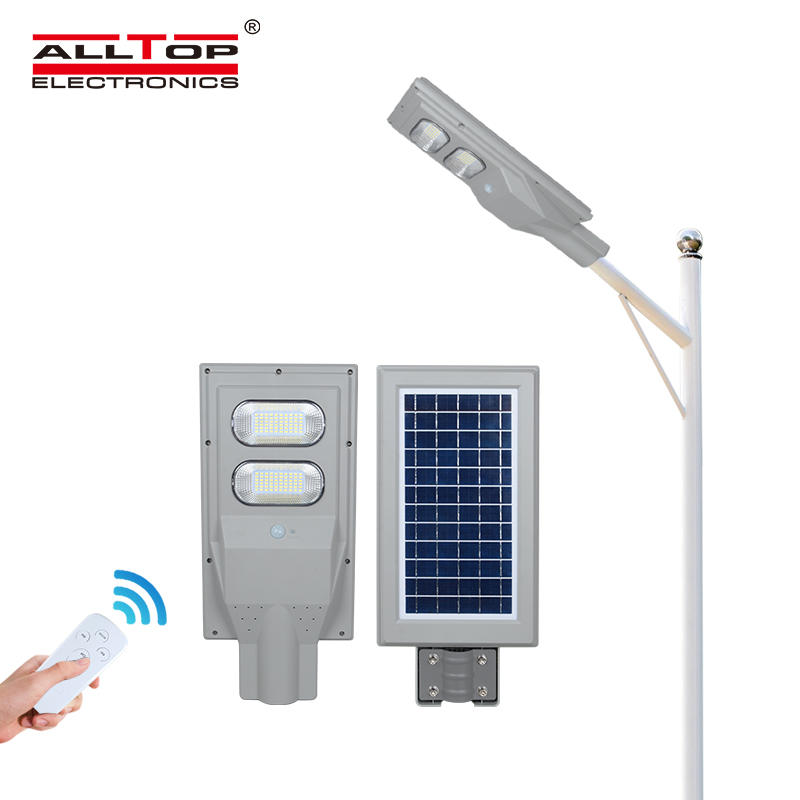 ALLTOP High quality outdoor IP65 waterproof photocell sensor 30w 60w 90w 120w 150w all in one solar led street light lamp