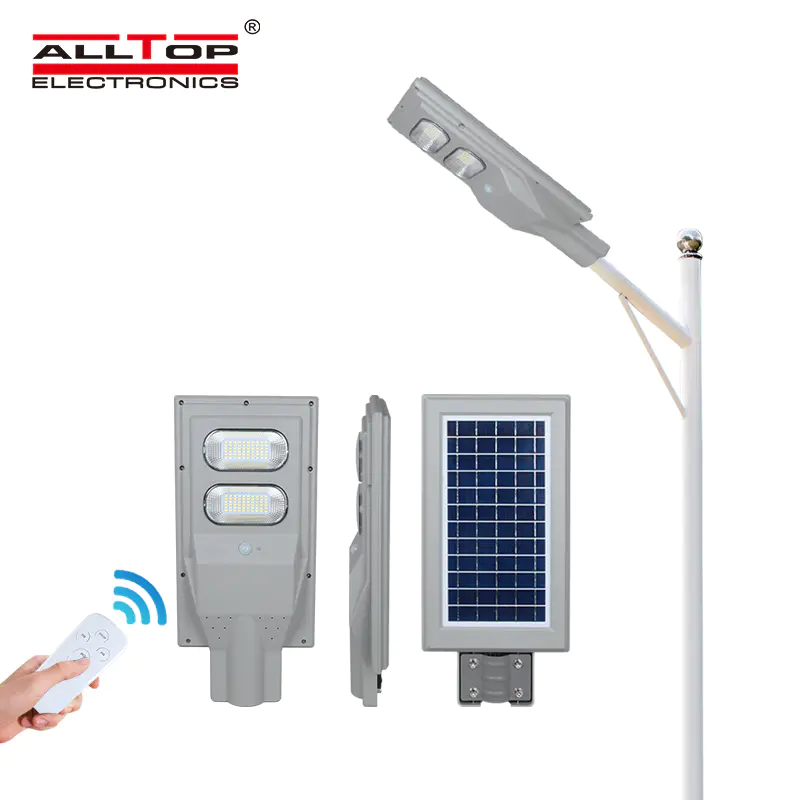 ALLTOP New Product IP65 outdoor waterproof ABS 30w 60w 90w 120w 150w solar panel integrated all in one led street light