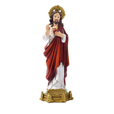 Holiday Decoration Sacred Heart Of Jesus 20cm Figurine Jesus Statues For Sale