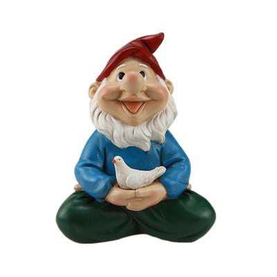 Europe Style Resin Gnome Figurine Gnome With Dove