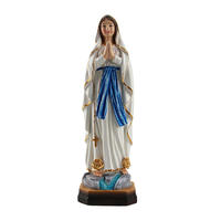 N.D. de Lourdes with square base in 20 cm height resin crafts statues home decor religious statue