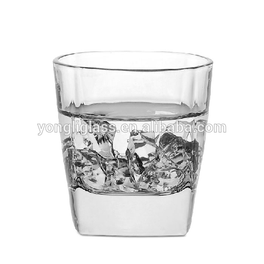Hot sell high quality 250ml rock whiskey glass with heavy base,whisky tumbler,drinking glass