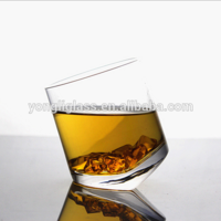 Manufacture 330ml unique slanted whiskey glass,funny whisky glass, whisky tumbler