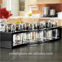 High quality vodka shot glass set,whisky glass set, spirits glass set and Square acrylic frame