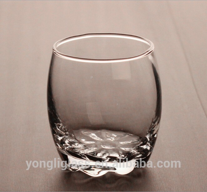 Funny rolling bottom drinking whisky glass cups,fashioned lead-free crystal whisky glass
