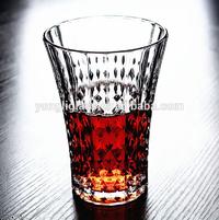 430ml shining diamond lead free crystal whiskey glass with horn mouth tall whisky glass