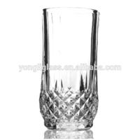 Top quality crystal whisky glass cup with diamond bottom,long whisky glass on sale