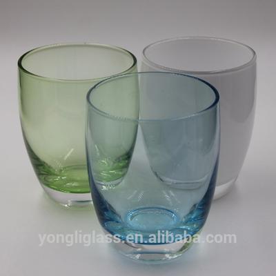 Hight quality colored shot glass,lead free oval whisky glass, whisky glass tumbler