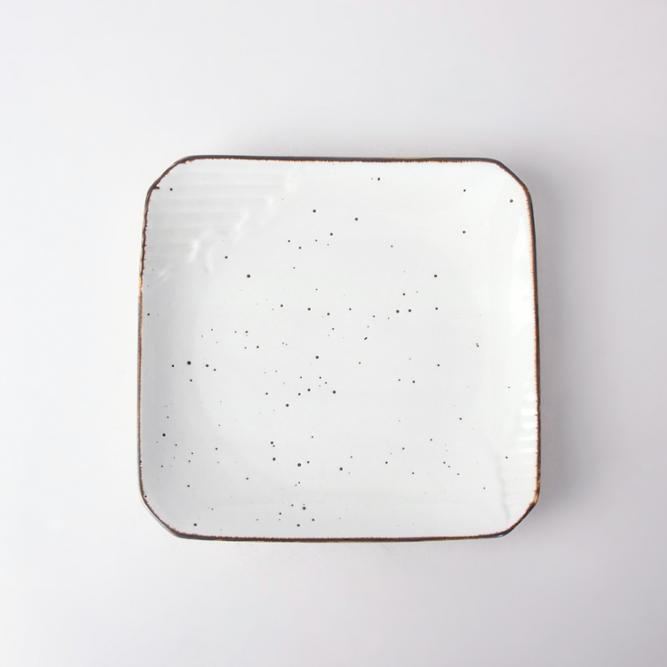 Japanece ceramic color glaze angle dish large plate tableware for restaurant