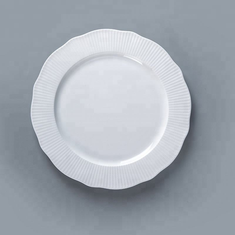 plain white royal fine bone china dinner ware plate set