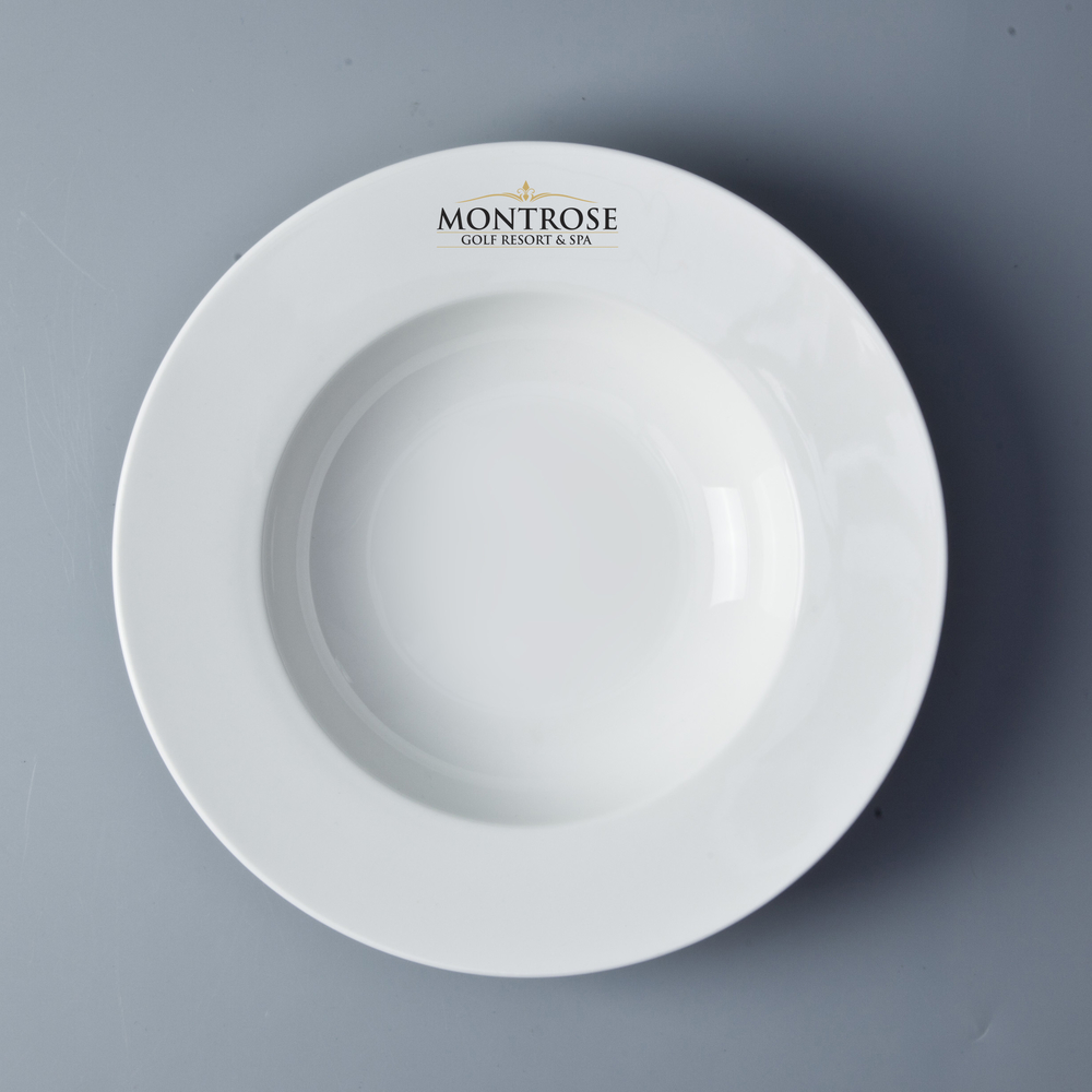 Hotel Restaurant Supplies Tableware Crockery Heated Plates,Dishes Pasta Bowls, Customize Plate For Catering@