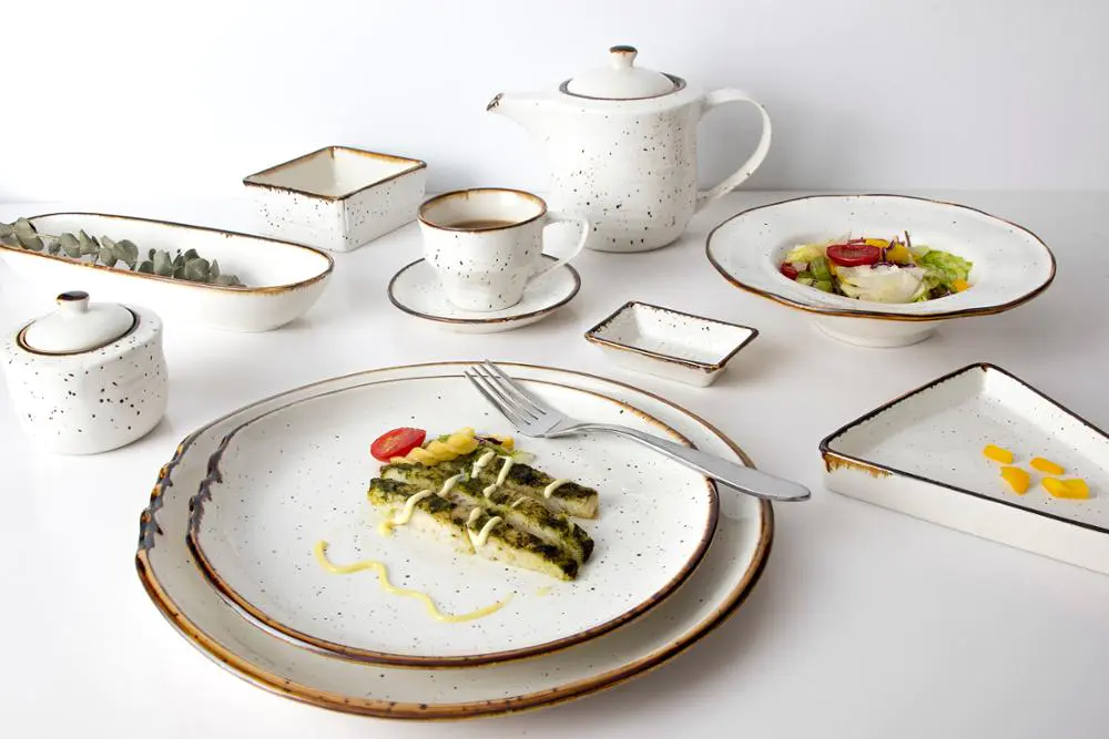 fine color chinese porcelain oblique plate restaurant hotel for dinner