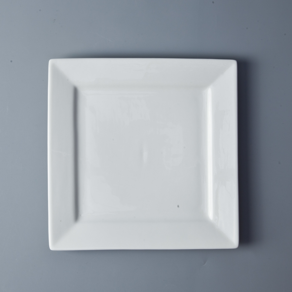 Wholesale Ceramic Square Plate Bulk Dinner Plates For Restaurant, Assiettes Restaurant
