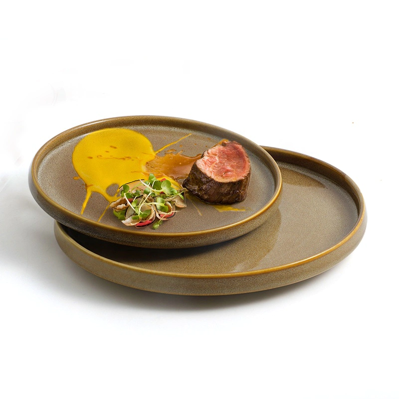 Luxury Fine Porcelain Dinner Plate Set Dinnerware, Wholesale Restaurant Rustic Ceramic Steak Plates, Nordic Crockery Tableware