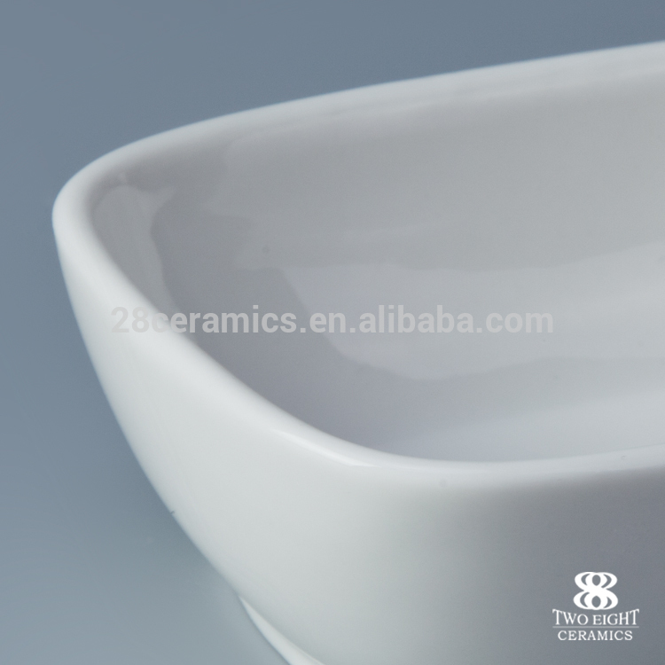 Hotel Restaurant Porcelain Small 5 rect Divide Plate Ceramic Sauce Dish