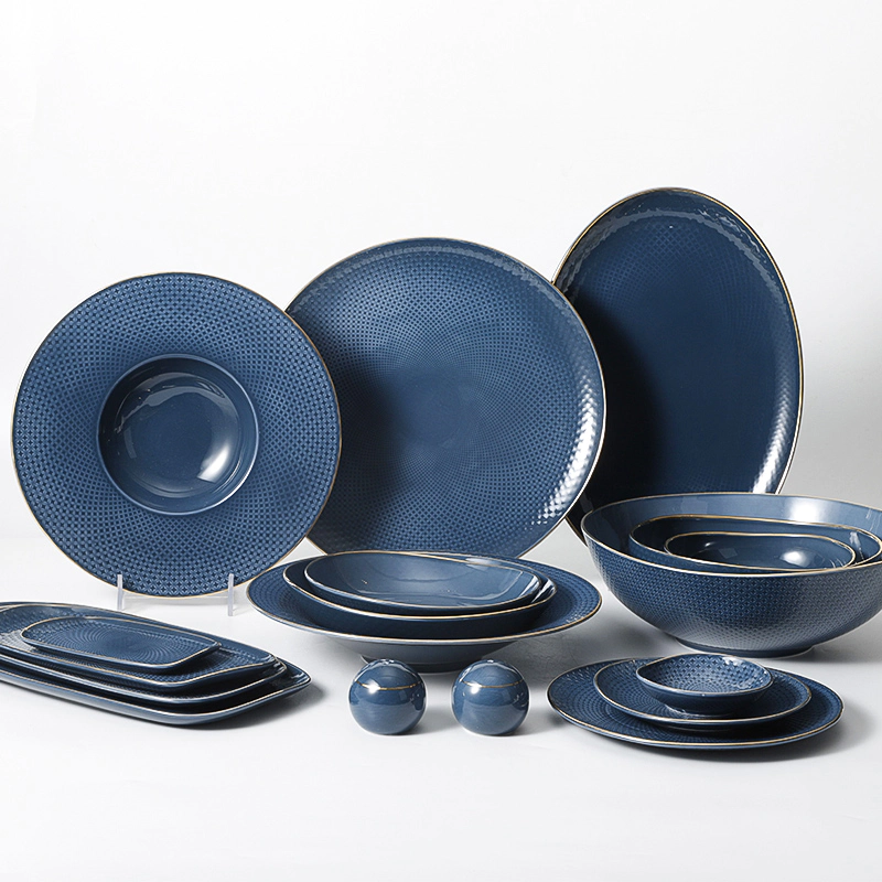 2020 New Arrivals Bone China Dinnerware Porcelain Dinner Plates Set for Restaurant Wedding Hotel