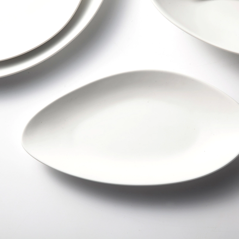 Porcelain Plates For Restaurants Matt White Hotel Serving Platter, Cheap White Dinner Plates For Restaurant~