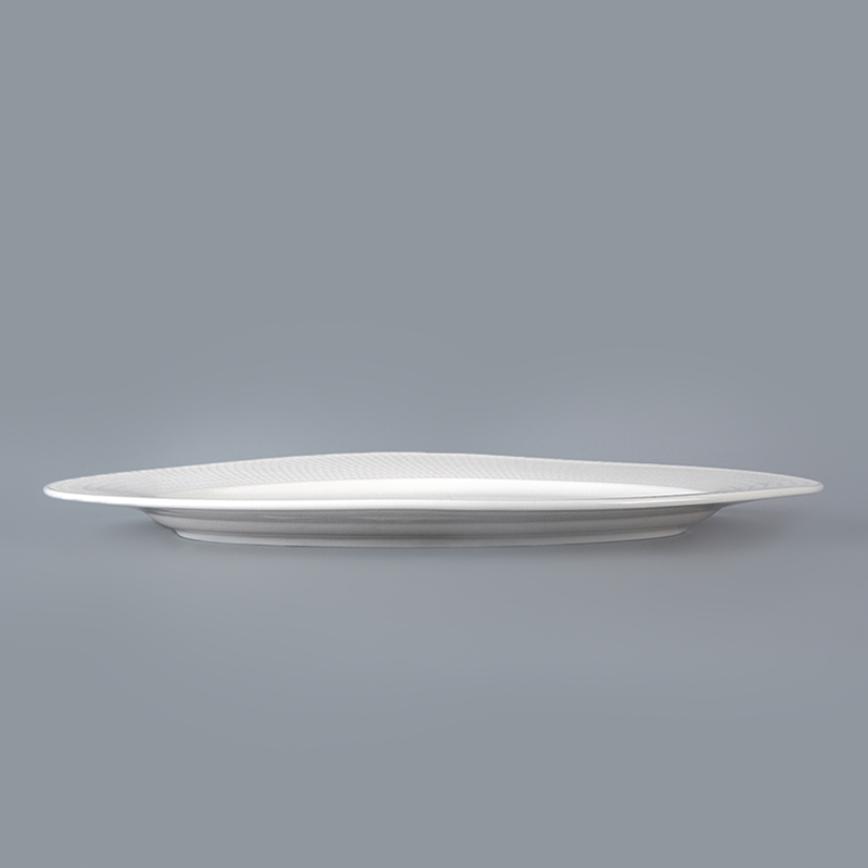 hilton hotel supplies all size ceramicoval oblong shape crockery fish plate
