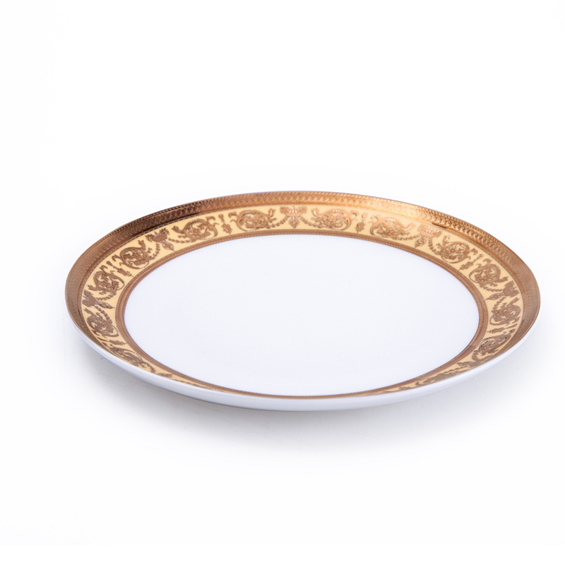 Fine Bone China luxurygold decal B&Bcoupe Plate round server