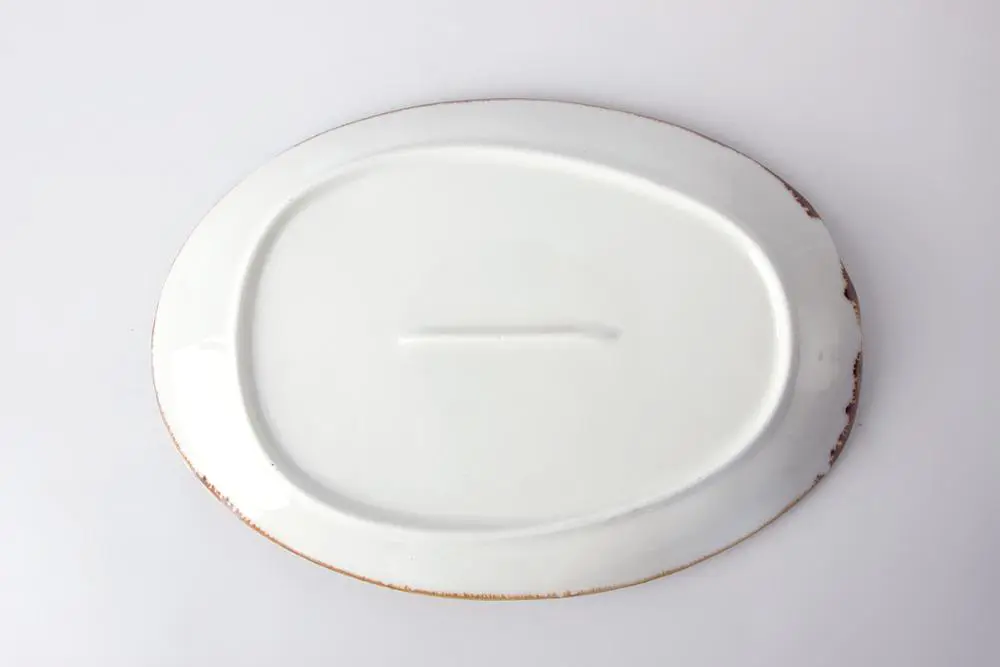different size hotel restaurant color oblong oval plate with unique design