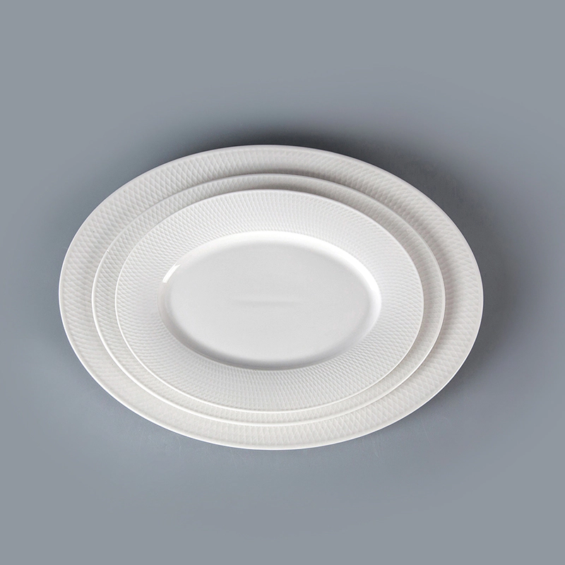 hilton hotel supplies all size ceramicoval oblong shape crockery fish plate