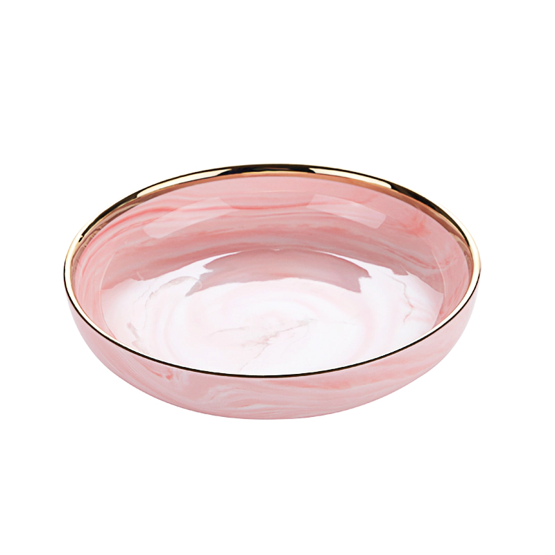 7.5 inch and 9 inch Hotel Kitchen Dinner Buffet Soup Plate for catering, Salad Bowl Crockery Marble Ceramic Deep Bowls&
