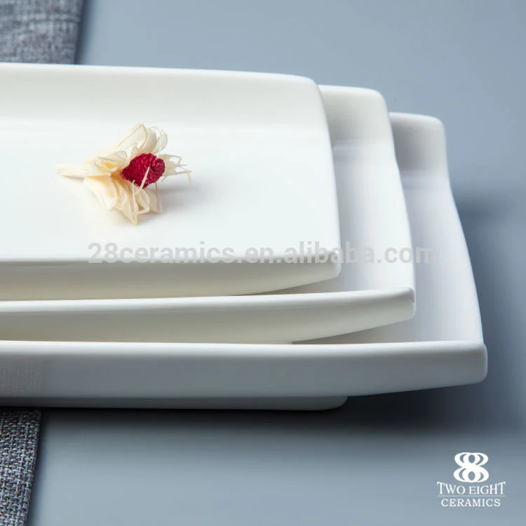 Fashion customized china plate Glazed ceramic cheap dish with customized shape