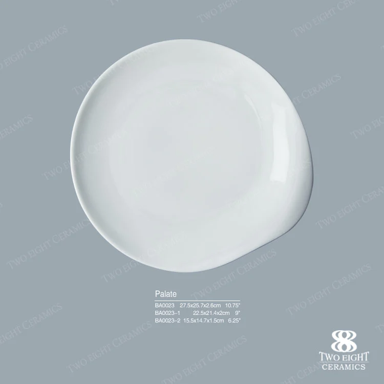 Wholesale ceramic glaze ceramic plates for restaurants, hotel ware porcelain