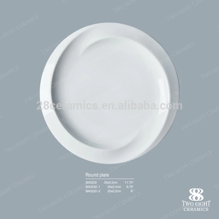 china manufacturer round platter for hotel wedding white ceramics banquet porcelain