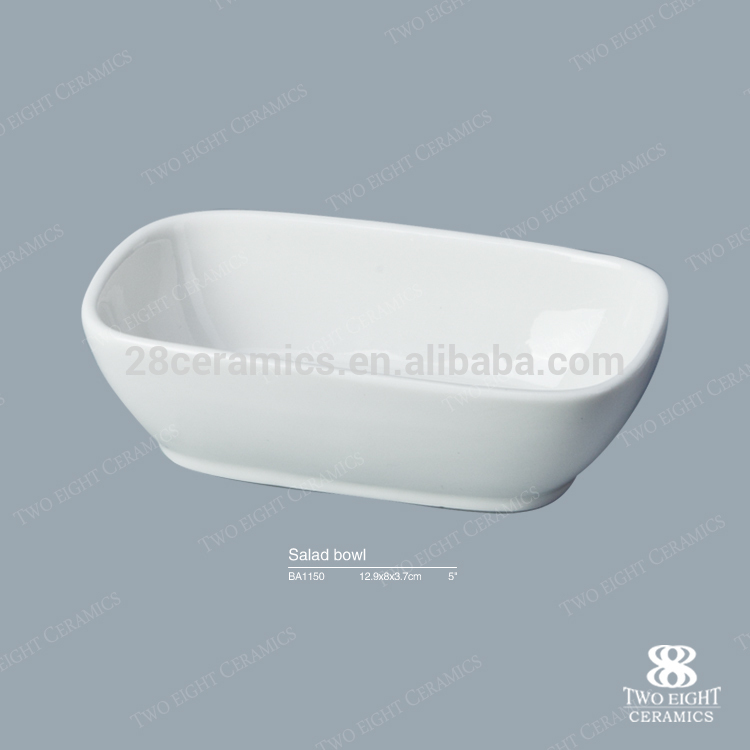 Hotel Restaurant Porcelain Small 5 rect Divide Plate Ceramic Sauce Dish