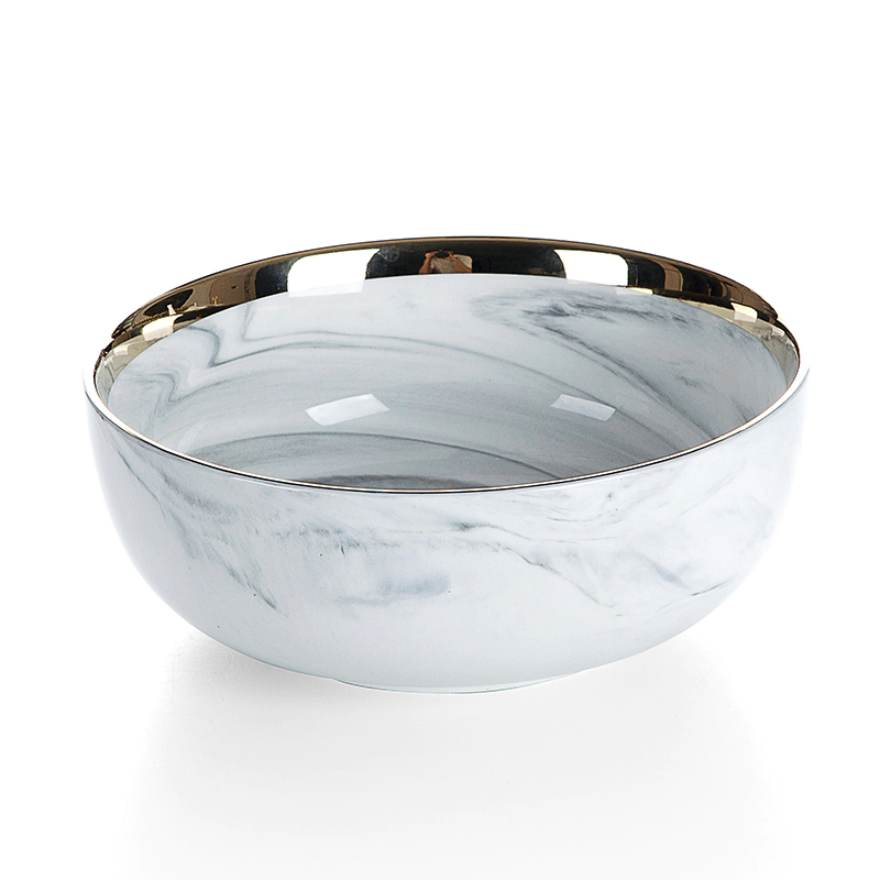 Best Selling Gold Rim Grey Luxury Marble, Hotel Supplies Gold Rim Japanese Soup Bowl, Restaurant Porcelain Soup Bowls#