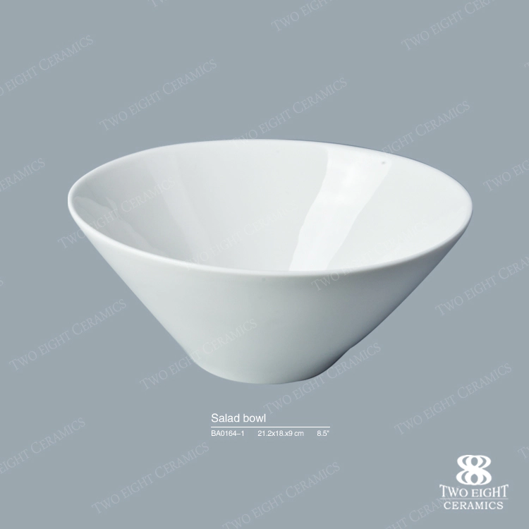 Most popular oval white porcelain rice wholesale ceramic ramen bowl