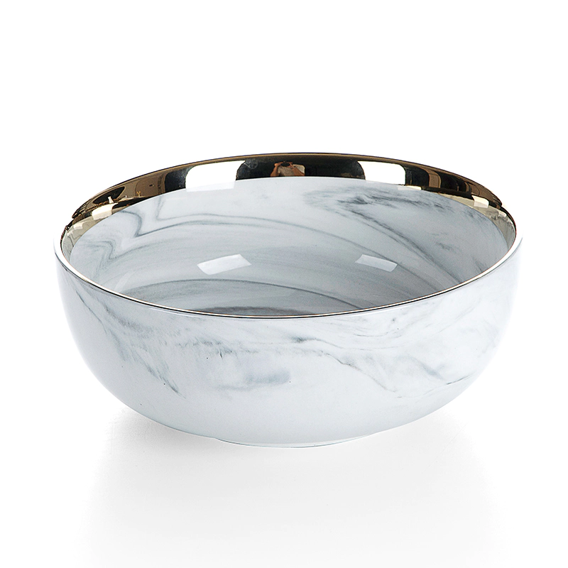 Best Selling Gold Rim Large Ceramic Soup Bowls, Latest Product Gold Rim Japanese Soup Bowl, China Soup Bowl^