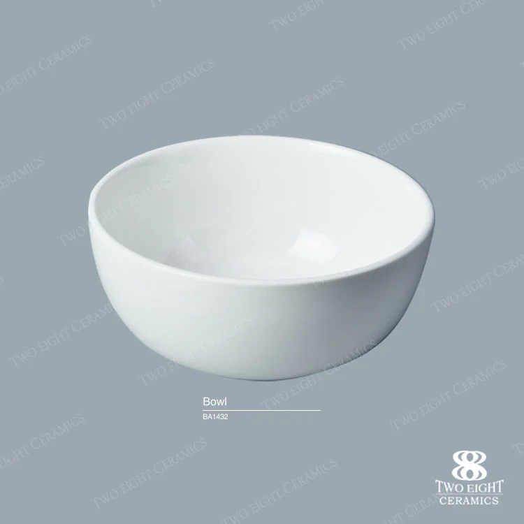 Restaurant Chinese High Temperature Porcelain Ceramic Bowl Soup Food Bowl