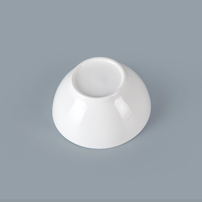Wholesale Porcelain Deep Ceramic Bowl,White Porcelain Serving Bowl For Hotel Restaurant^
