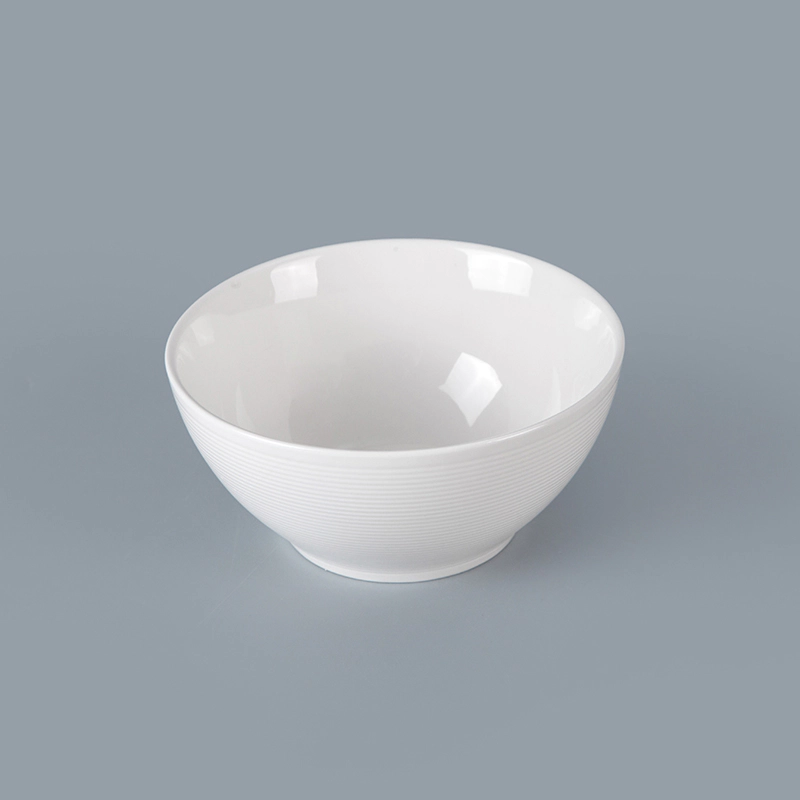 Wholesale Porcelain Deep Ceramic Bowl,White Porcelain Serving Bowl For Hotel Restaurant^